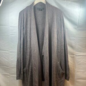 Great Condition Barefoot Dreams Cozy Chic Lite Gray Waterfall Cardigan S/M